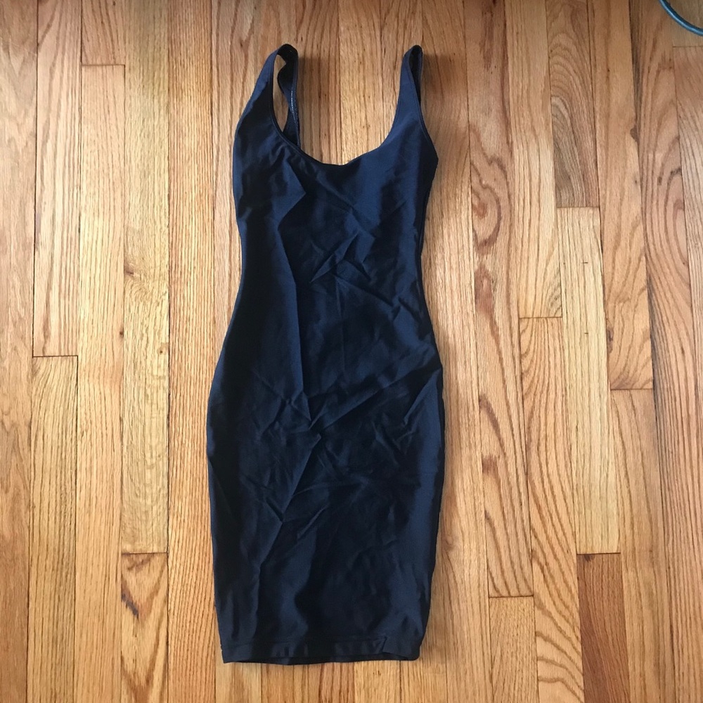 American apparel black fitted dress